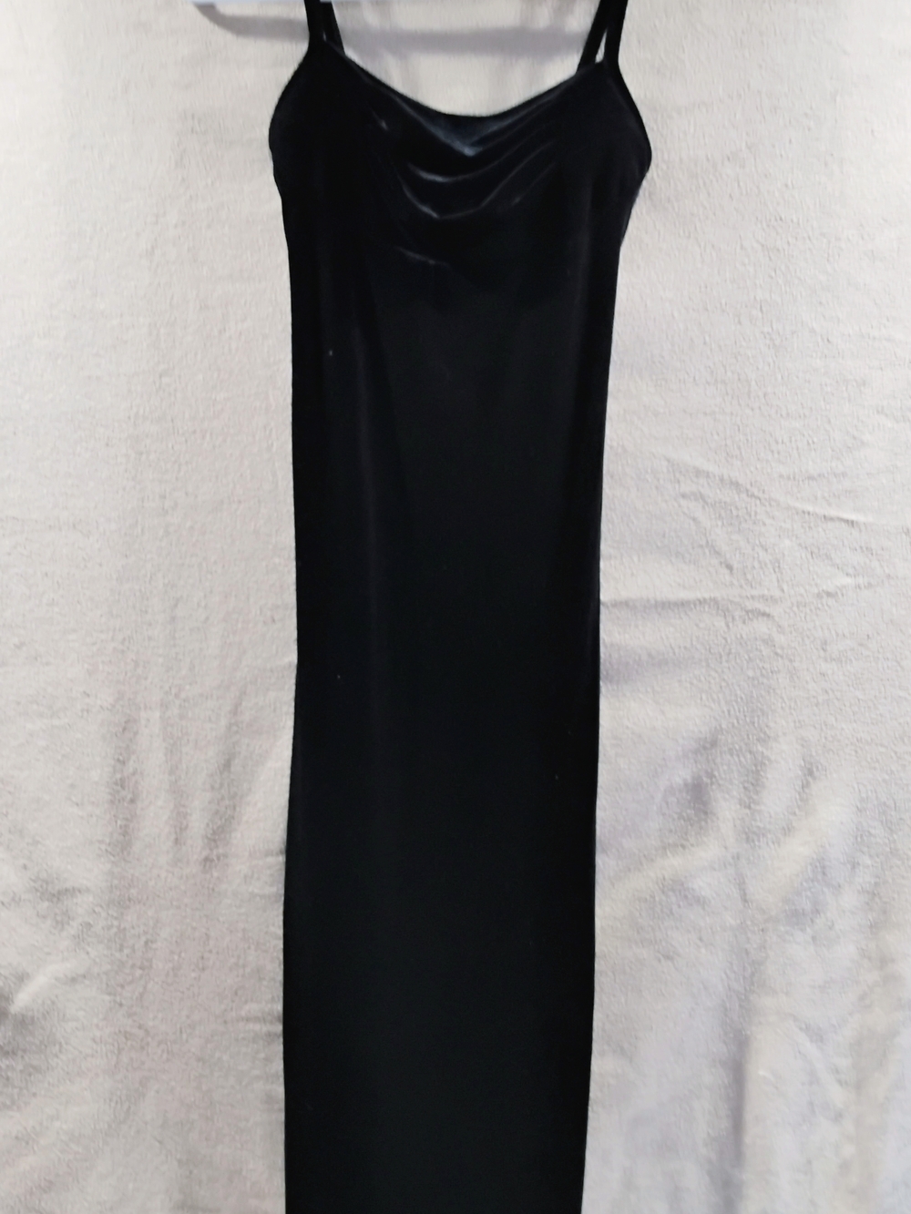 Black Maxi Slip Dress with Cowl Neck